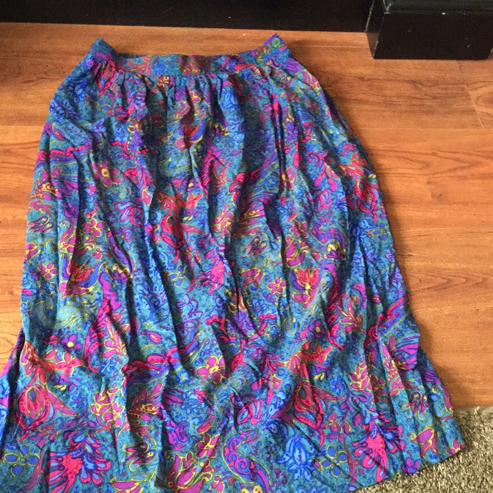Long colorful skirt